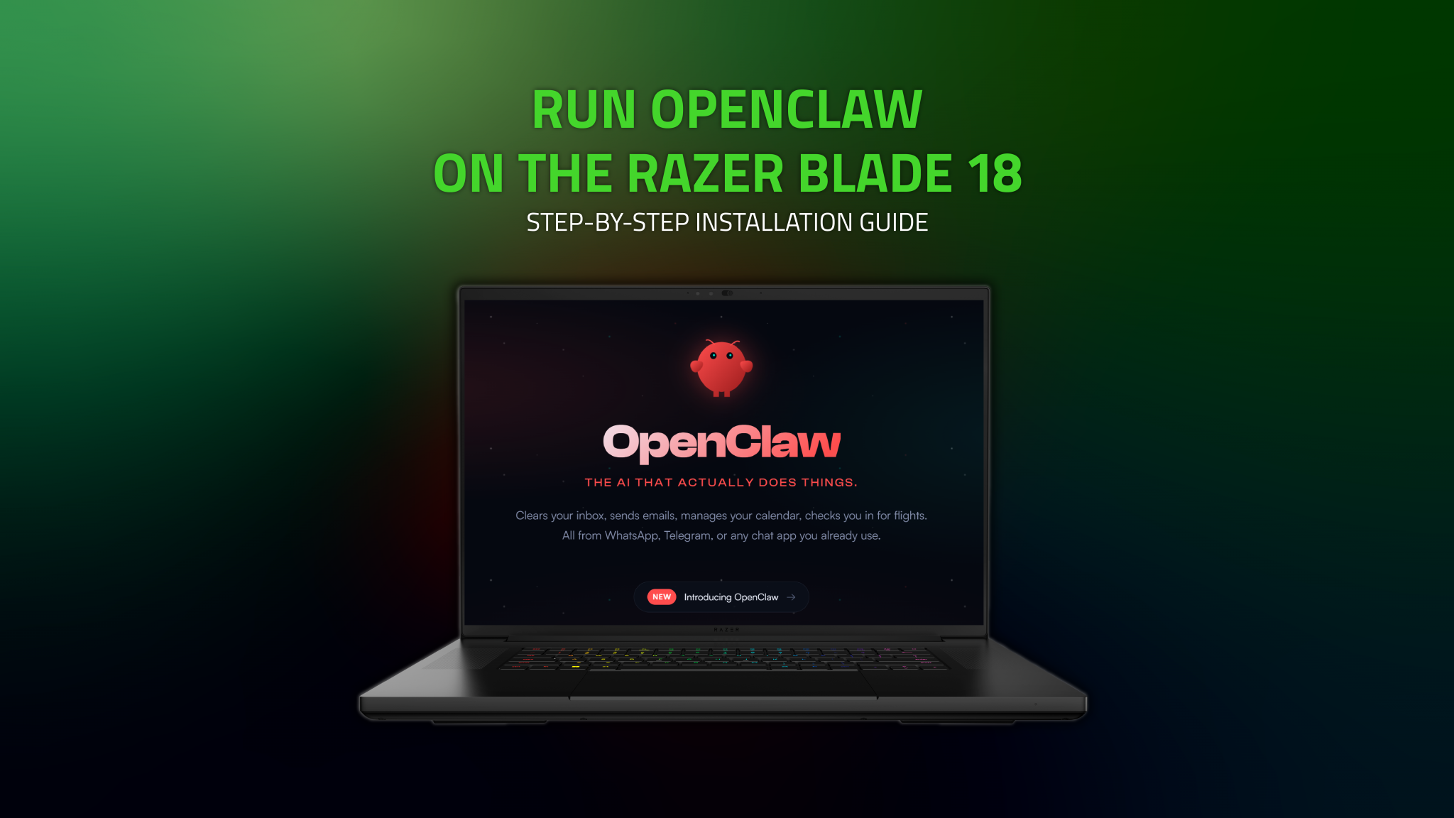 Razer Assistant How to Run Local AI Assistant OpenClaw on Blade 18 - Razer AI